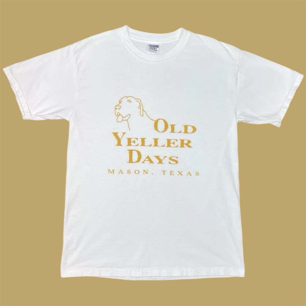 Gildan Ultra Cotton Old Yeller Days Mason TX T Shirt Adult Medium Western Dog